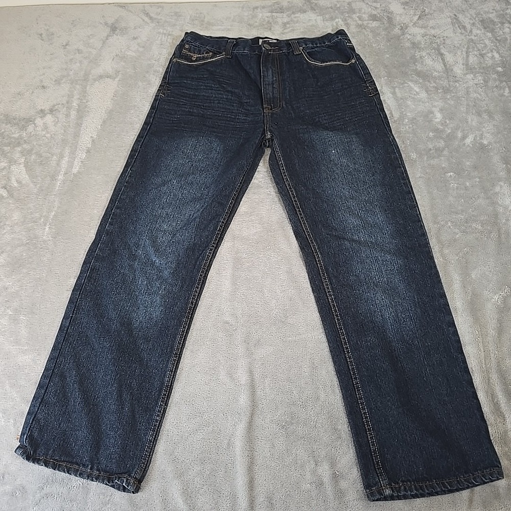 Vintage Phat Farm Jeans Mens 36‎ Blue Denim Embroidered Vintage Streetwear